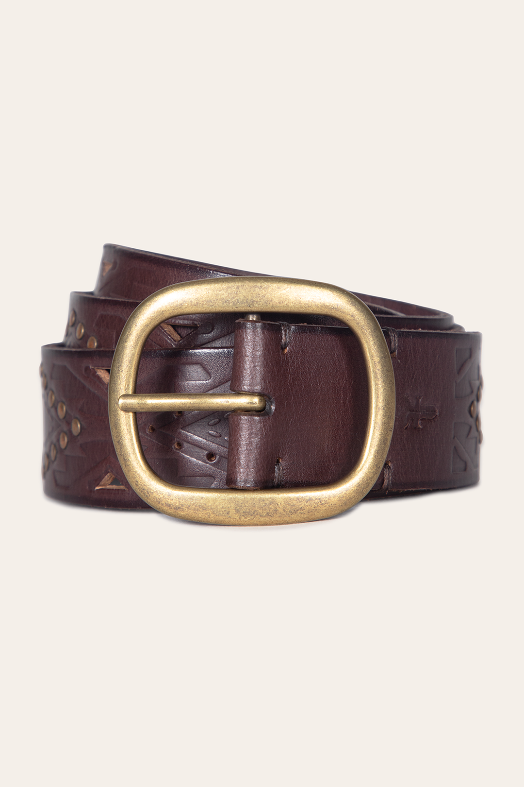 38mm Brown Southwestern Embossed Belt
