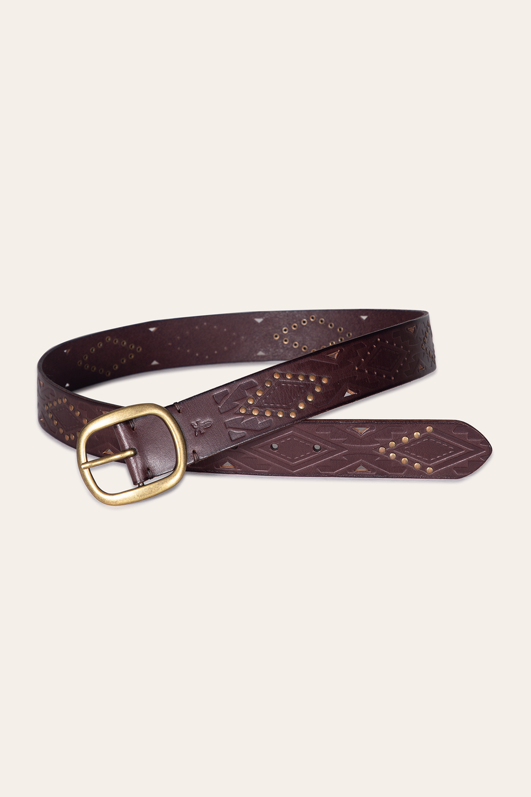 38mm Brown Southwestern Embossed Belt