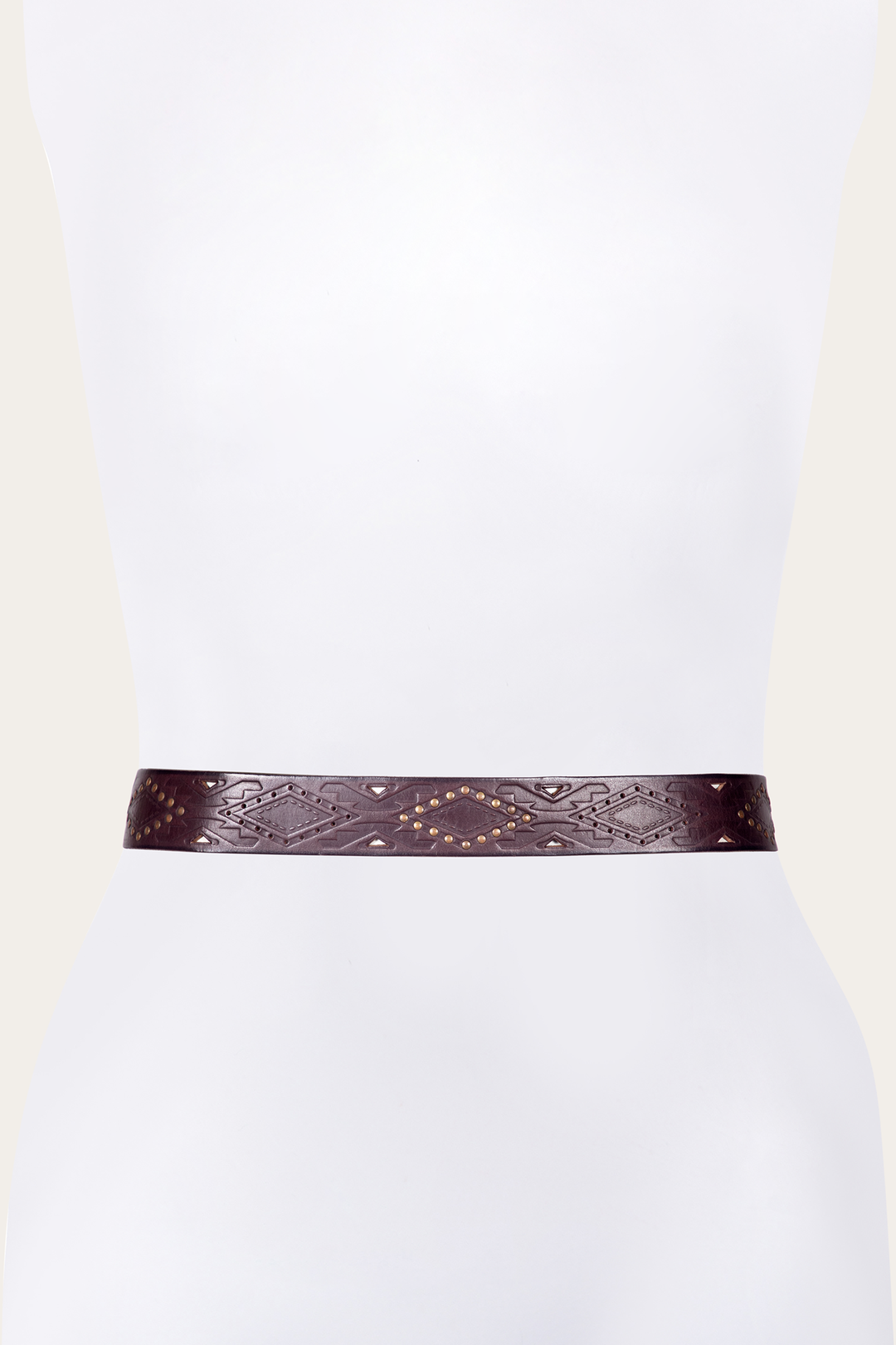 38mm Brown Southwestern Embossed Belt