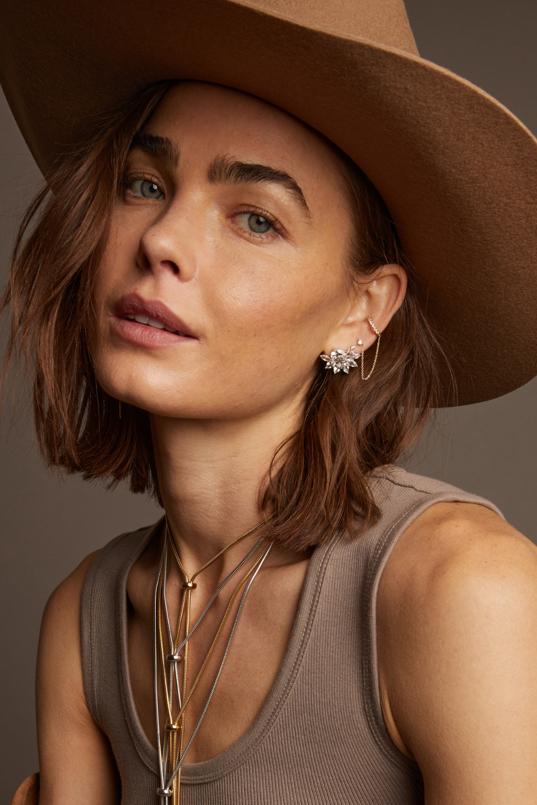 Women’s Lab Grown Diamond Stud and Ear Cuff | Aurate x The Frye Company