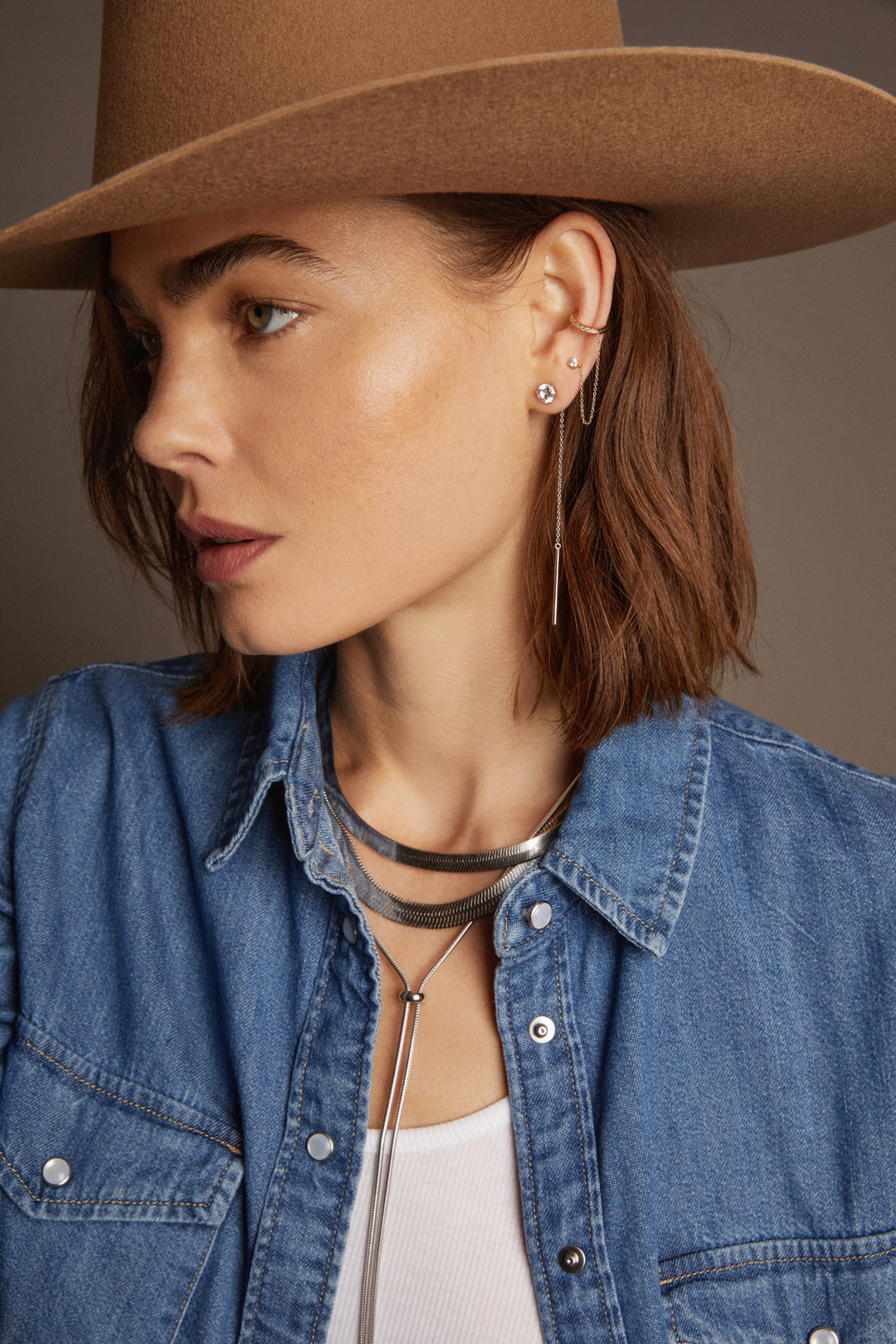 Women’s Lab Grown Diamond Stud and Ear Cuff | Aurate x The Frye Company