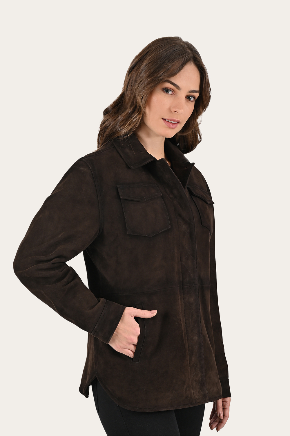 Dark Brown Avett Overshirt Jacket