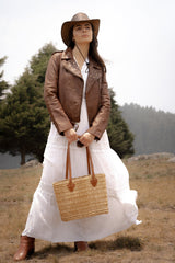 Women’s Tobacco Linc Biker Leather Jacket