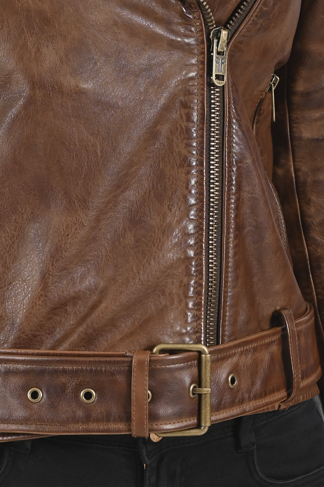 Women’s Tobacco Linc Biker Leather Jacket