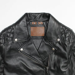 Women’s Black Oklahoma Biker Leather Jacket
