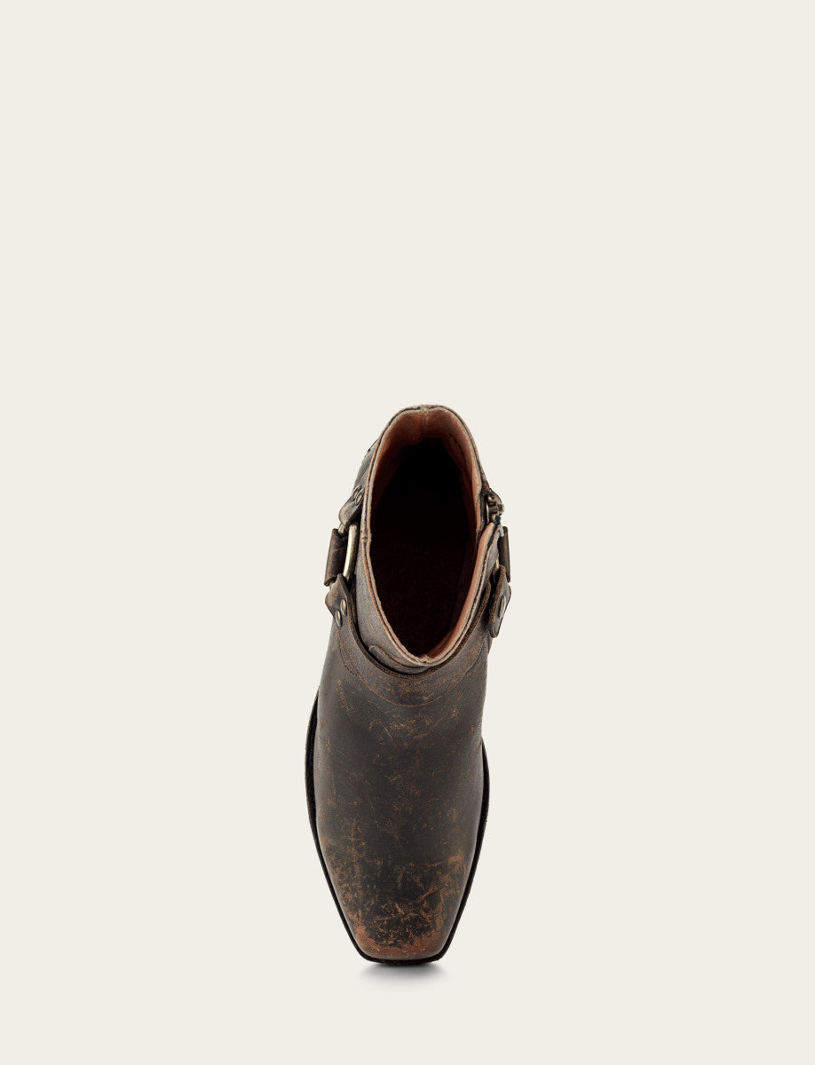 Men's Antiqued Black Conway Harness Moto Boots