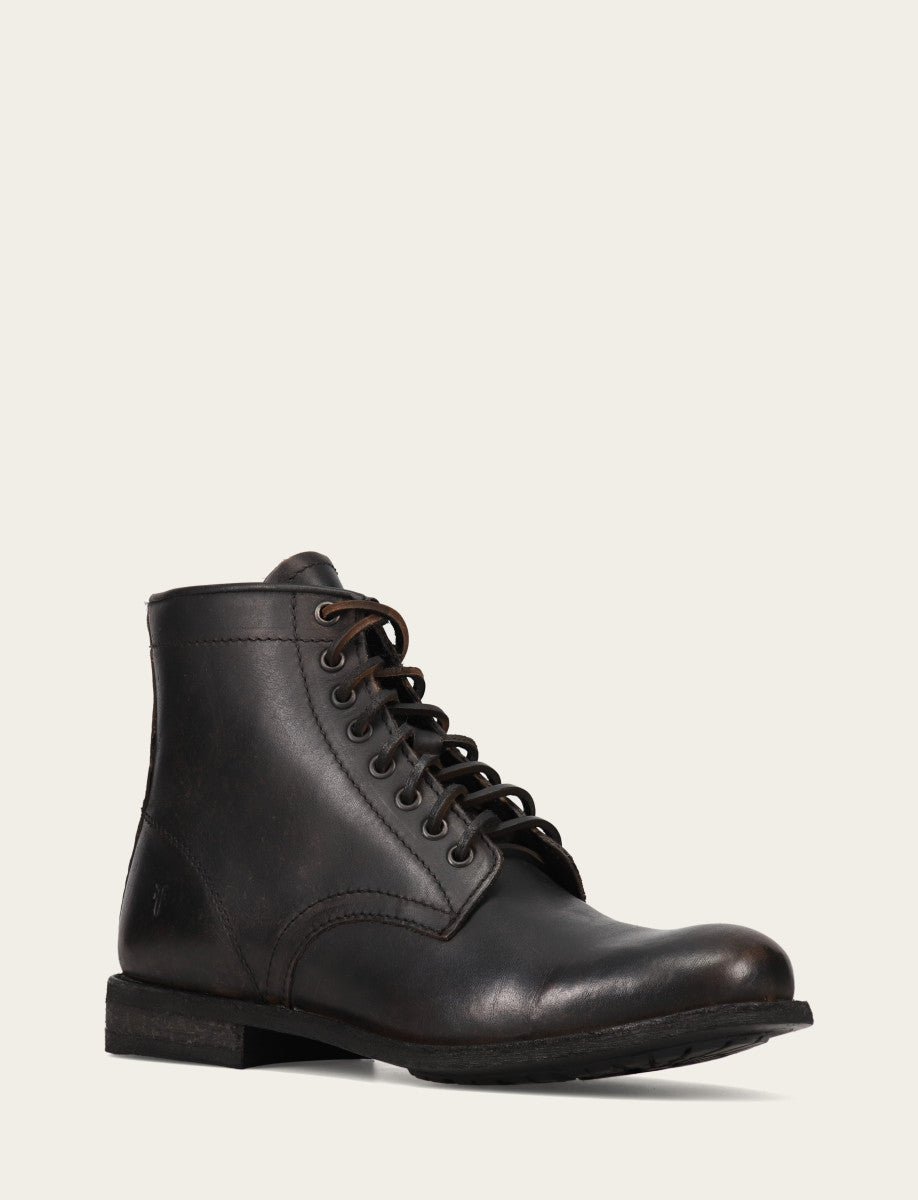 Men's Antiqued Black Tyler Flex Lace Up Boots