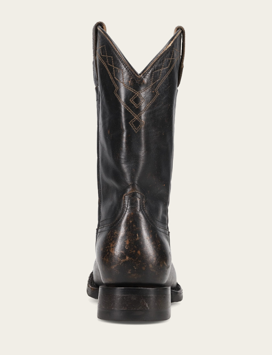 Men's Black Hauser Logo Stitch Boots