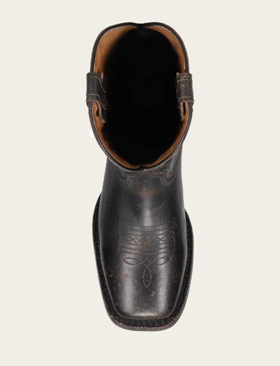 Men's Black Hauser Logo Stitch Boots