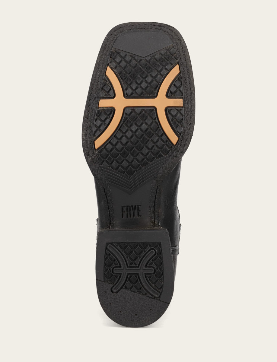 Men's Black Hauser Logo Stitch Boots