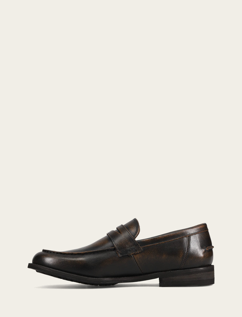 Men's Brown Brush Off Tyler Flex Penny Loafer
