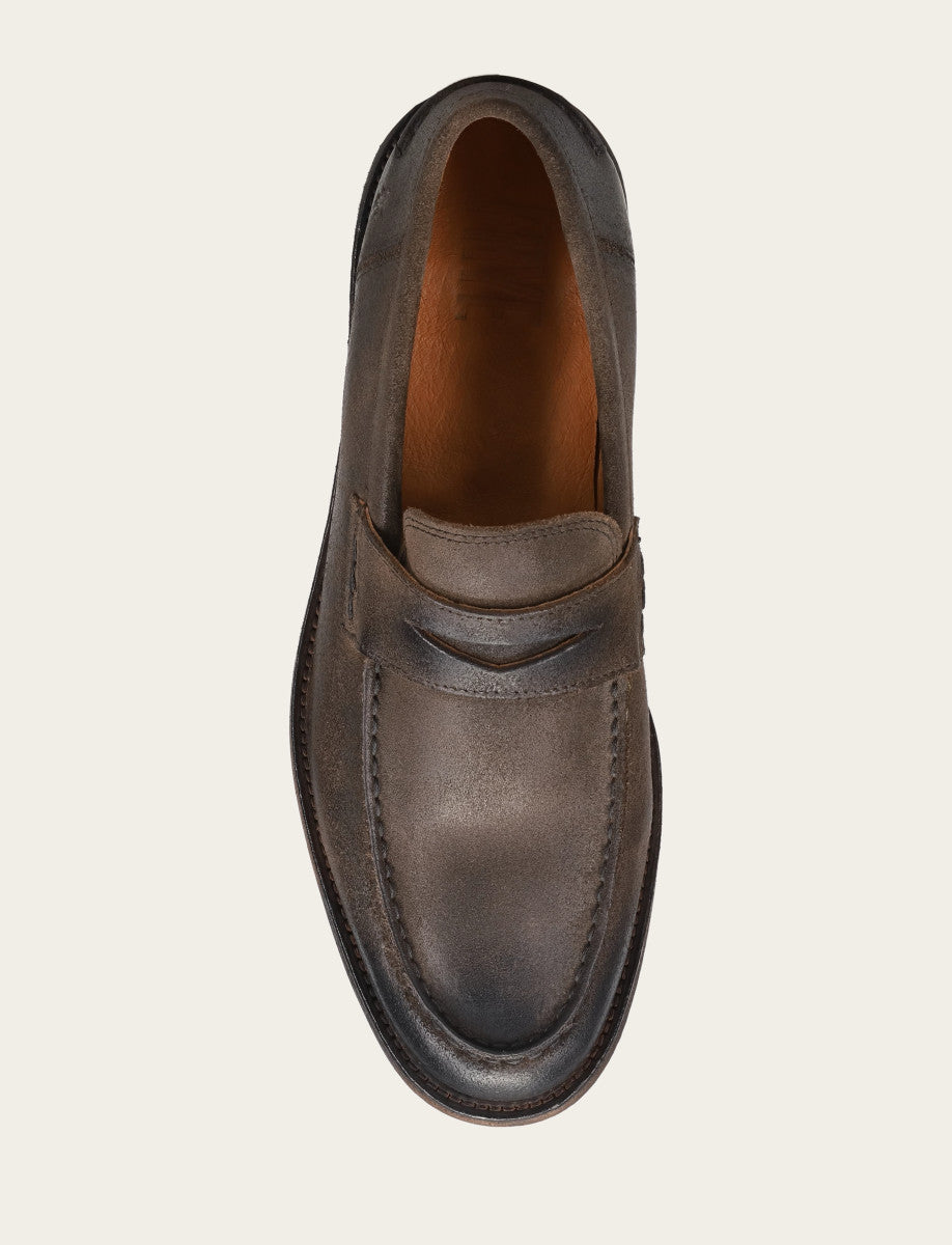 Men's Chocolate Tyler Flex Penny Loafers