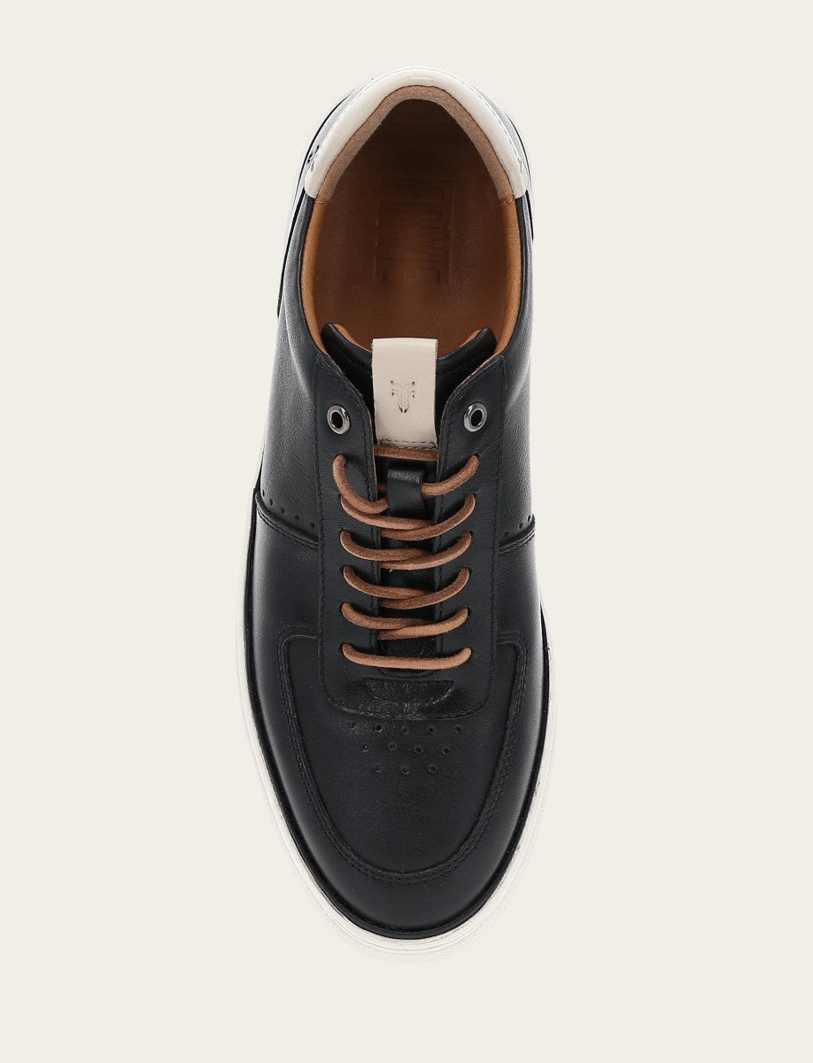 Men's Black Astor Low Lace Court Sneakers