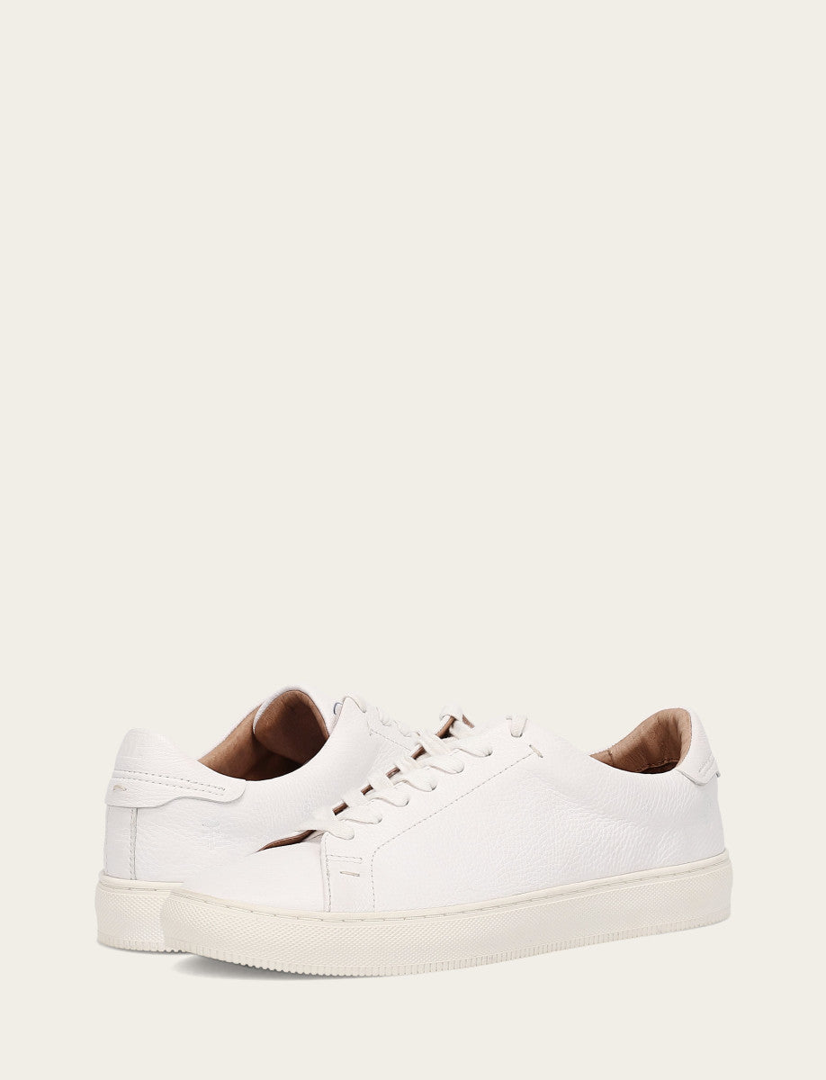 Men's White Astor Low Lace Slip On Sneakers