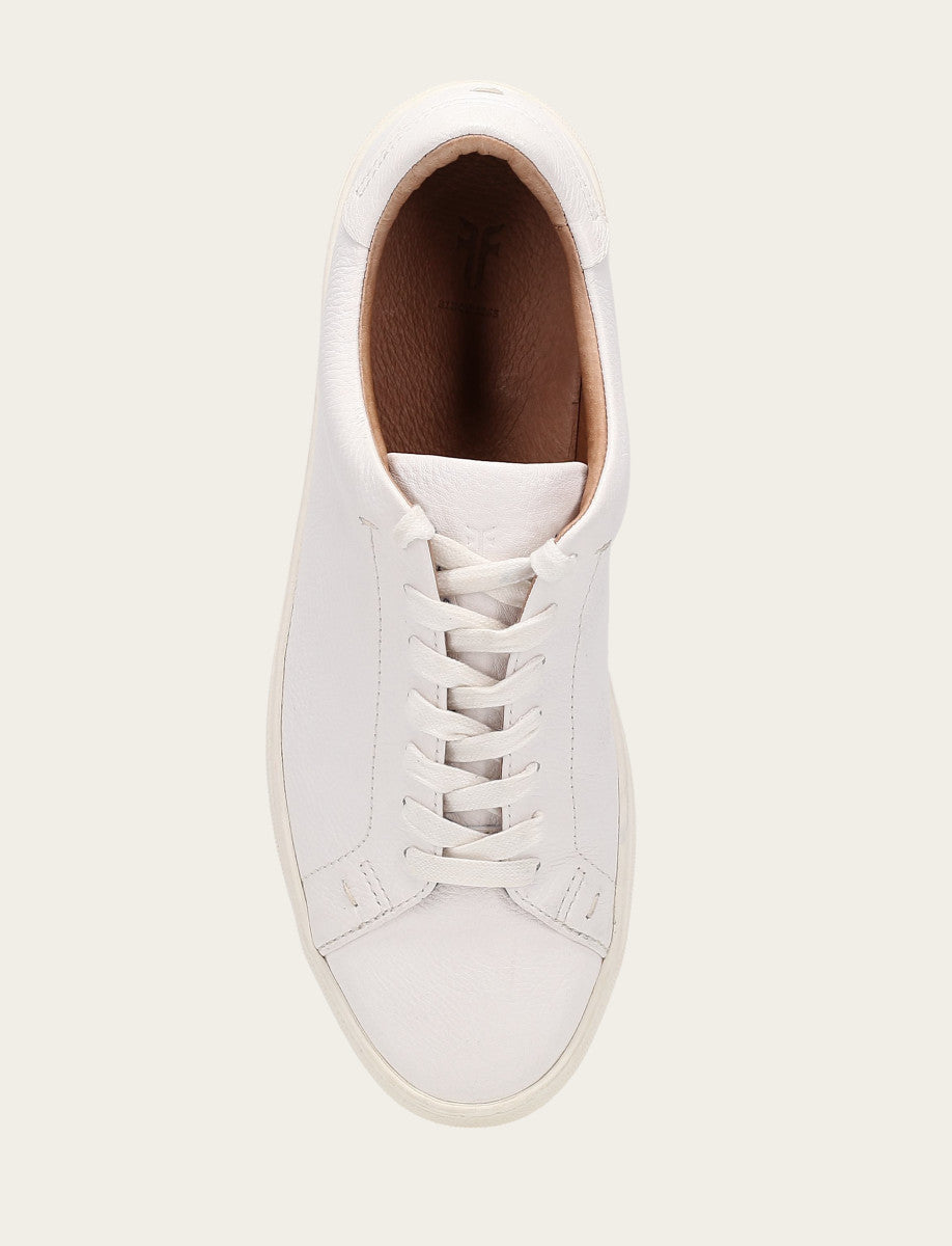 Men's White Astor Low Lace Slip On Sneakers