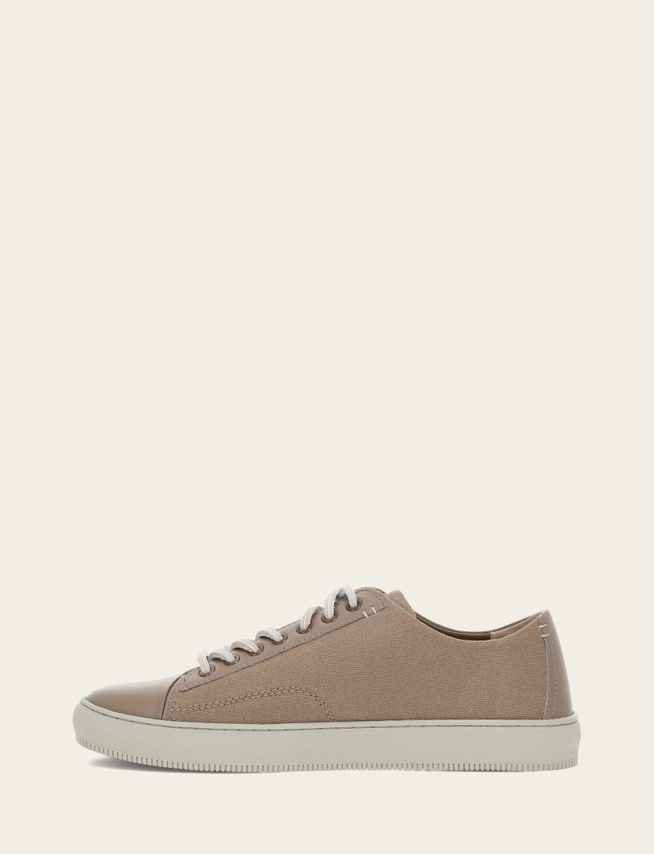 Men's Khaki Astor Cap Toe Low Lace Sneakers