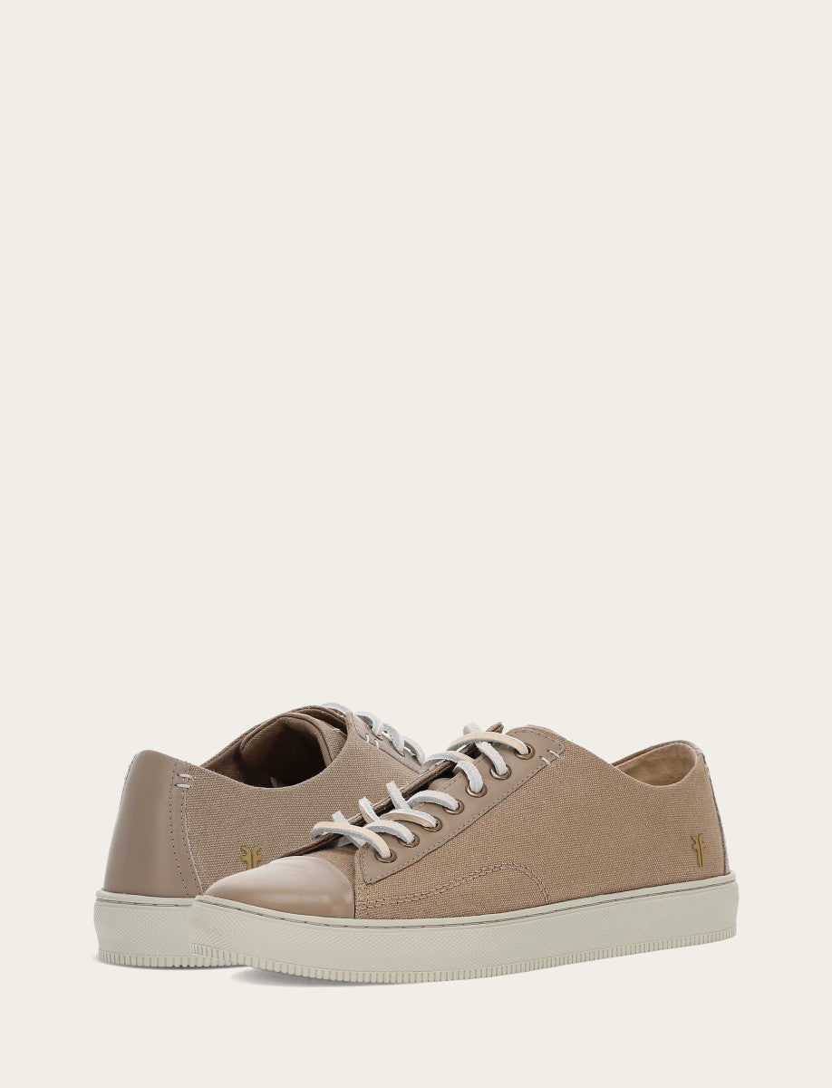 Men's Khaki Astor Cap Toe Low Lace Sneakers