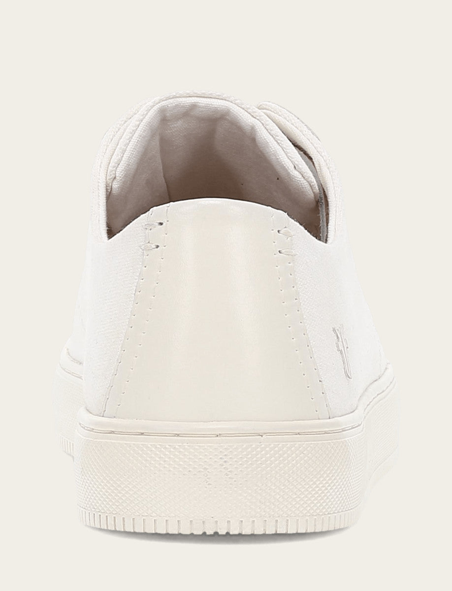 Men's White Astor Cap Toe Low Lace Sneakers