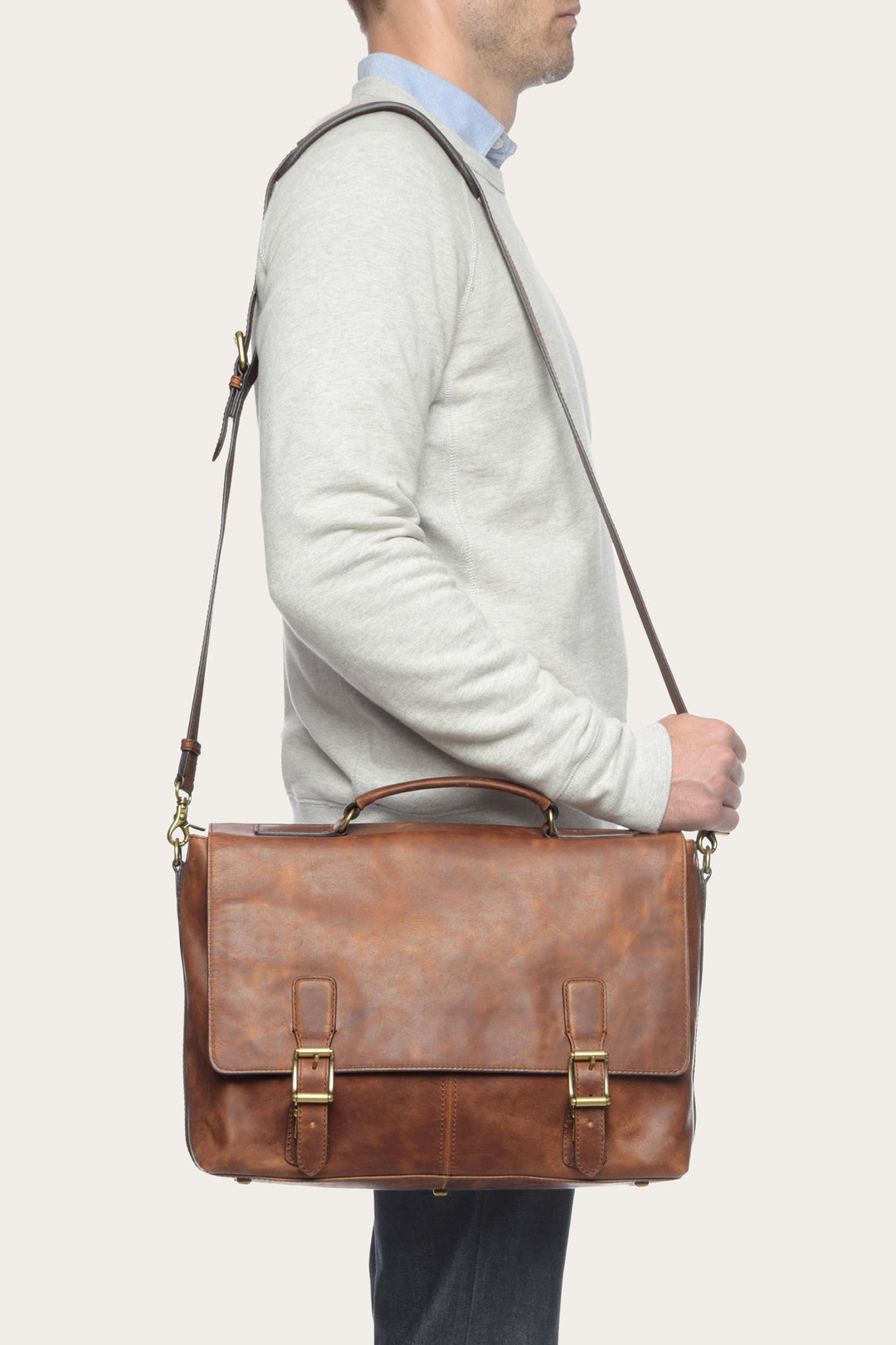 Logan Cognac Top Handle