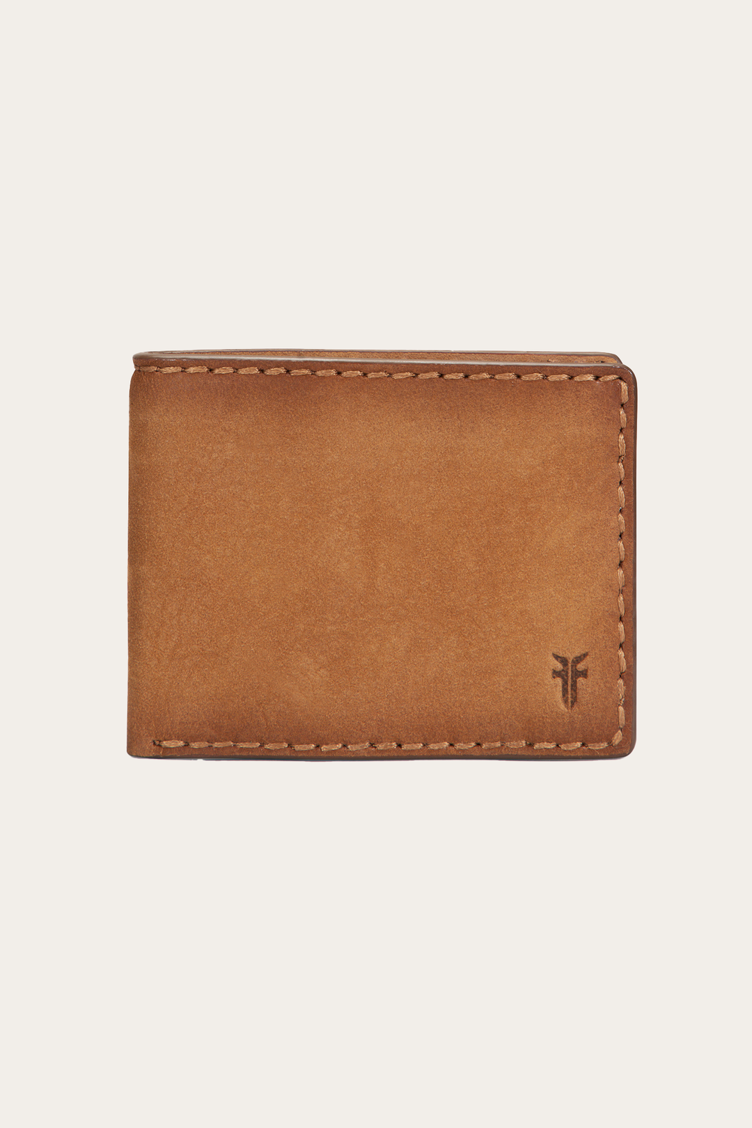 Logan Nubuck Cognac Money Clip Card Case