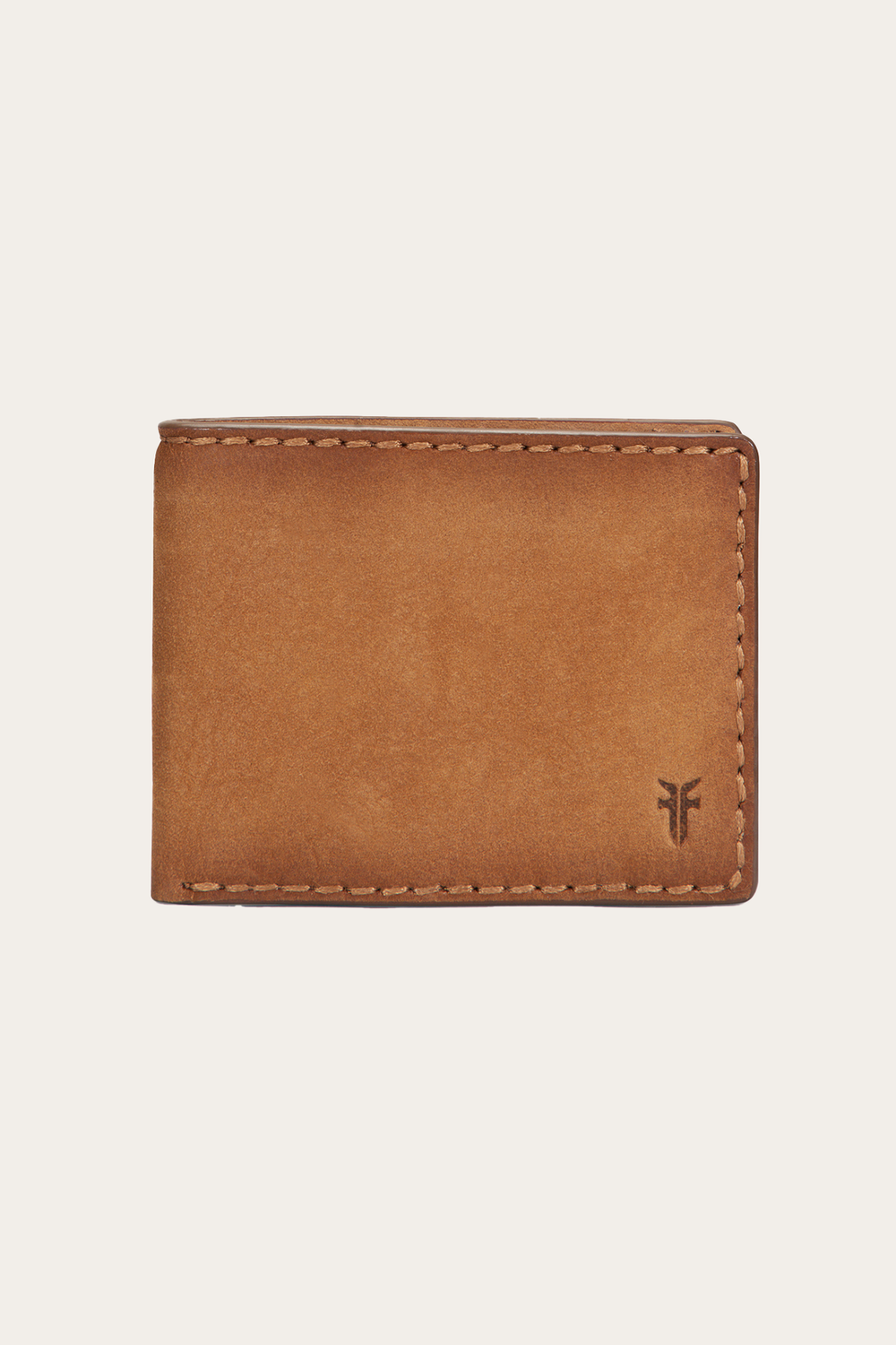 Logan Nubuck Cognac Money Clip Card Case