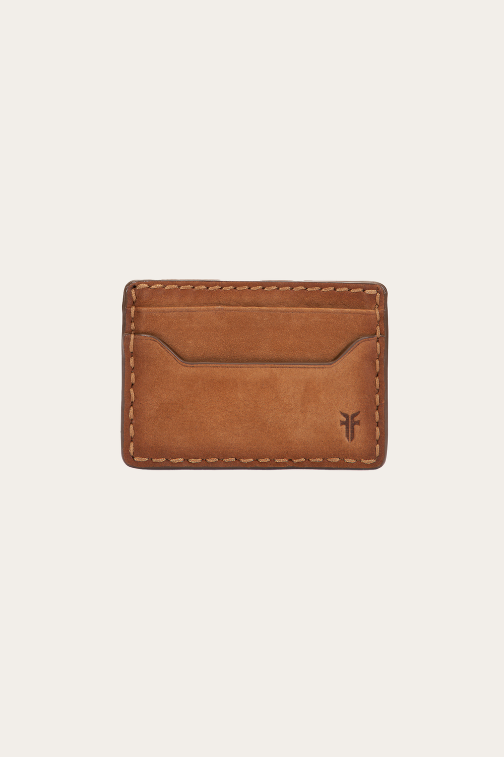 Logan Nubuck Cognac Money Clip Card Case