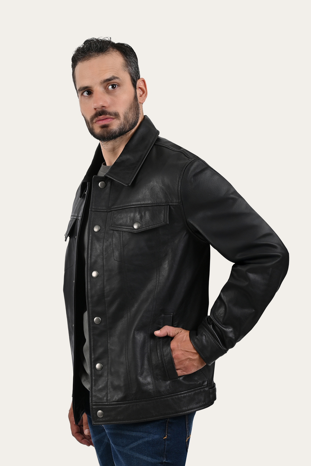 Black Baxter Trucker Jacket