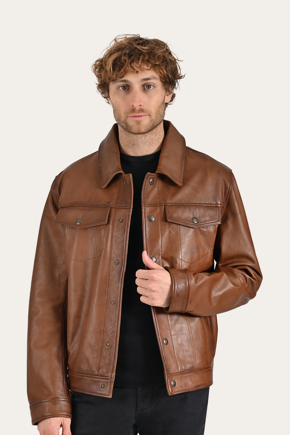Brown Baxter Trucker Jacket