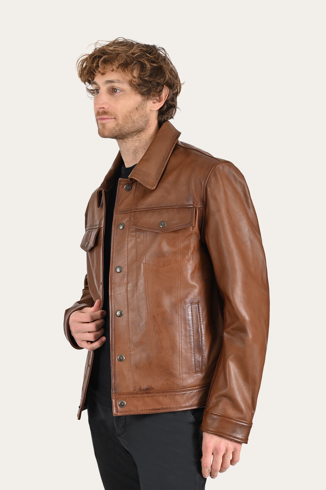 Brown Baxter Trucker Jacket