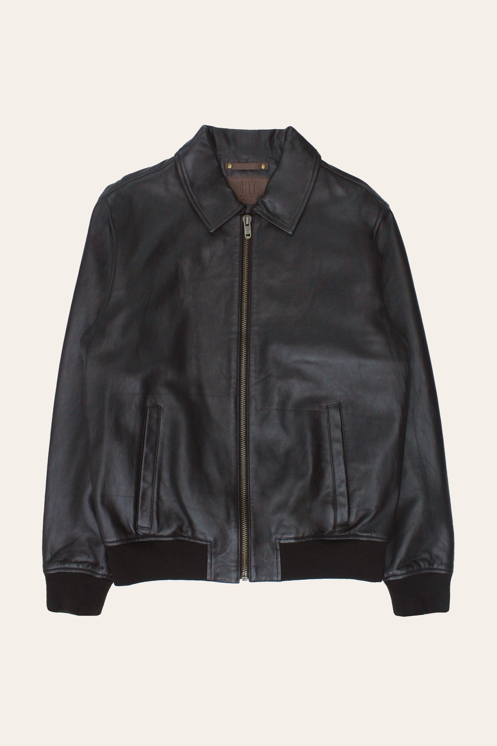 Men’s Dark Brown Dusty Trucker Leather Jacket