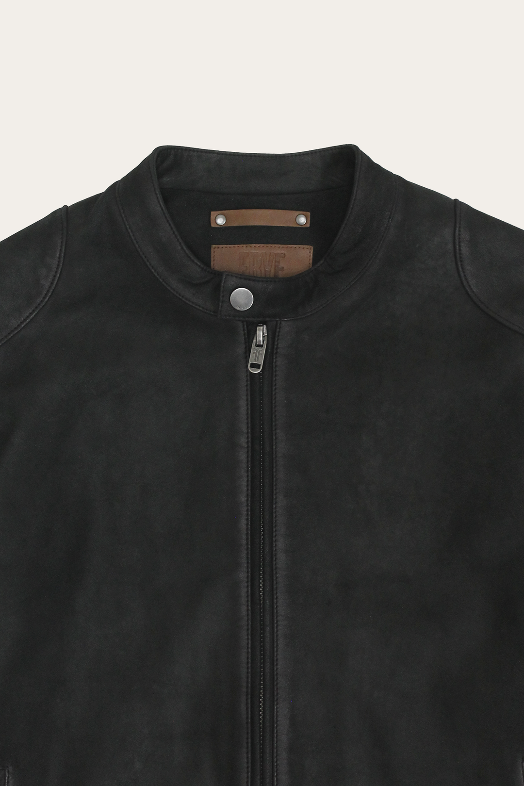 Men’s Black Gannon Lamb Leather Racer Jacket