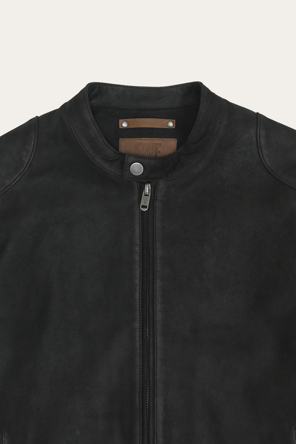 Men’s Black Gannon Lamb Leather Racer Jacket