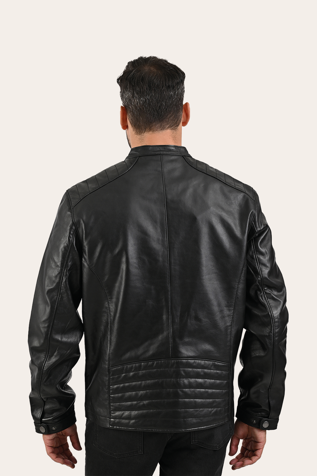 Men’s Black Pioneer Racer Leather Jacket
