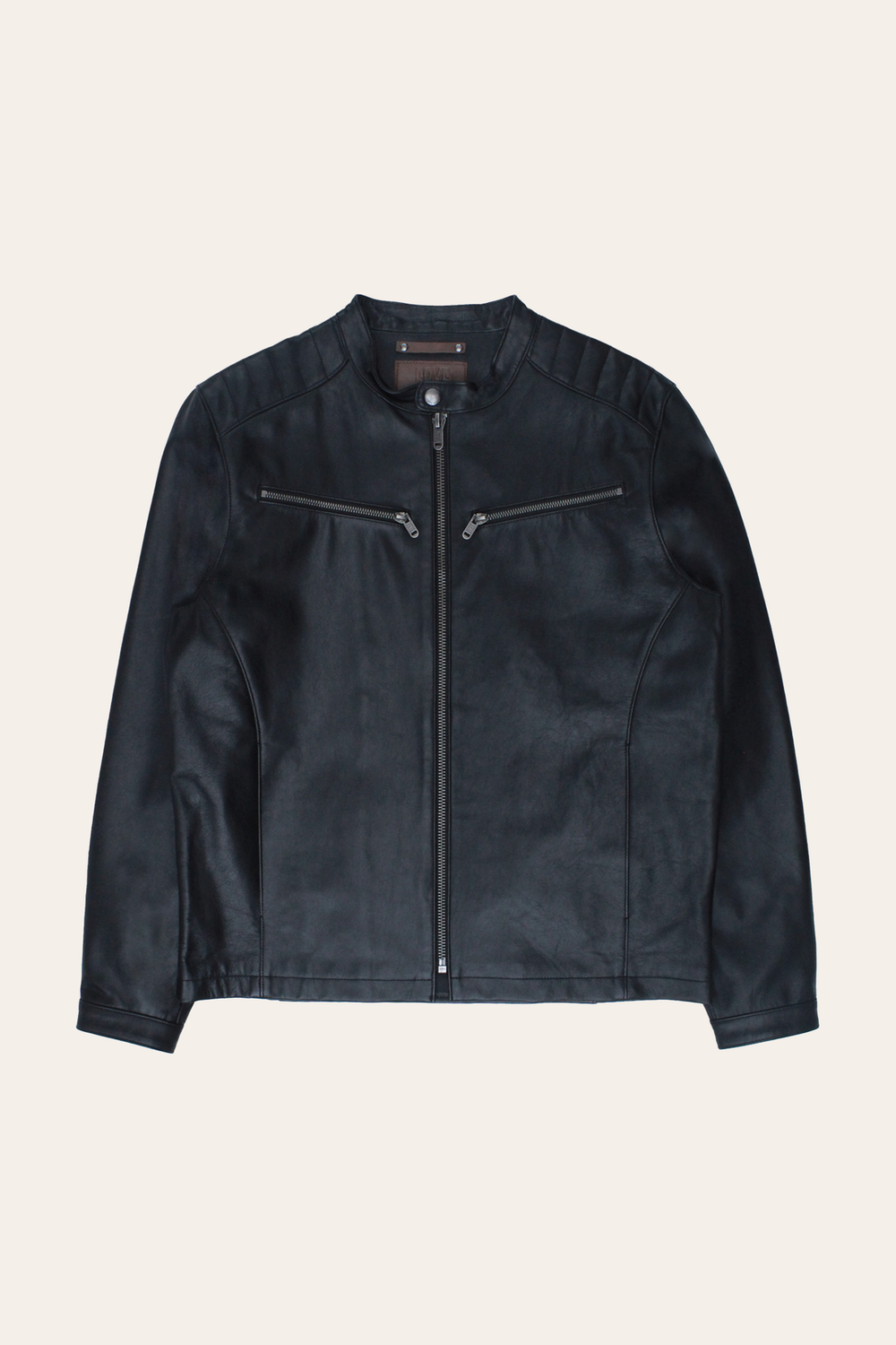 Men’s Black Pioneer Racer Leather Jacket