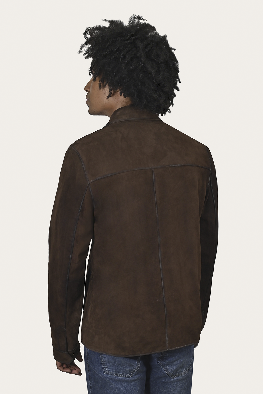 Men’s Dark Brown Brock Classic Suede Shacket