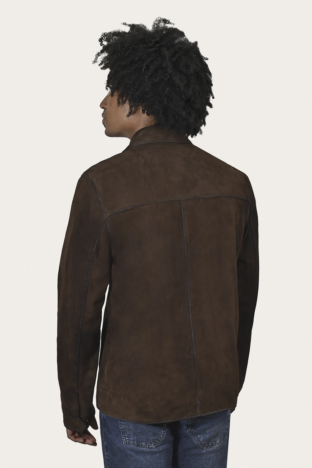 Men’s Dark Brown Brock Classic Suede Shacket