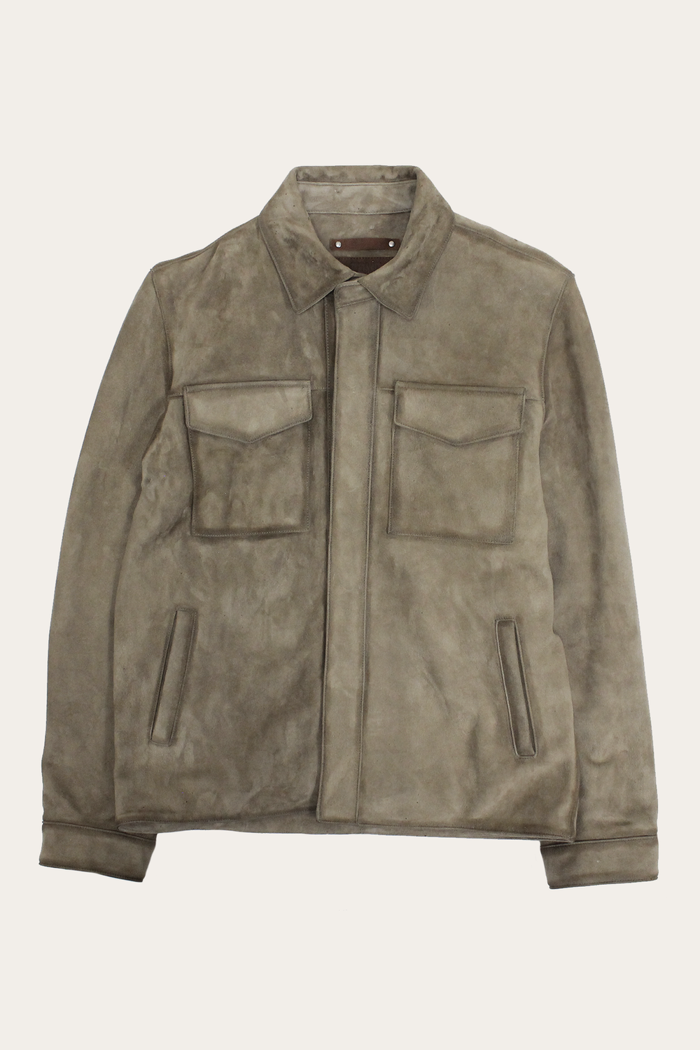 Men’s Taupe Brock Suede Utility Shacket