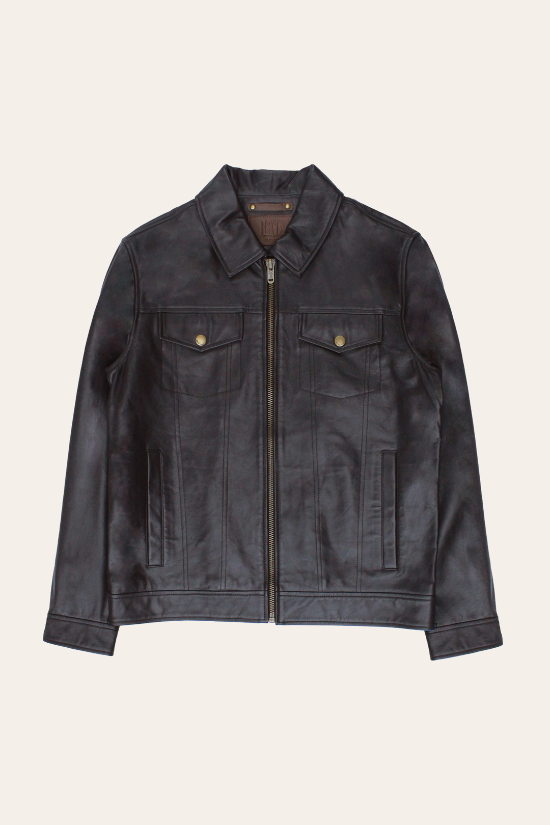 Men’s Dark Brown Kentucky Trucker Leather Jacket