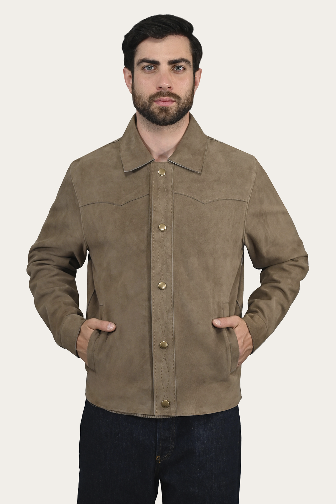 Men’s Taupe Judd Suede Shacket
