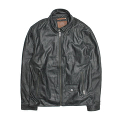 Men’s Black Lawton Modern Nappa Biker Jacket