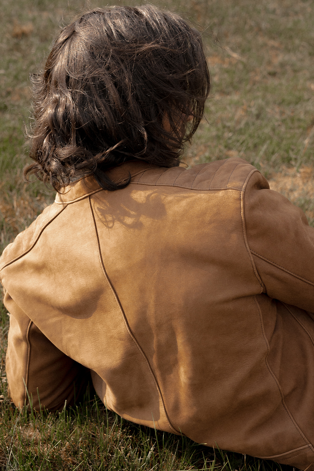 Men’s Tobacco Desert Racer Leather Jacket