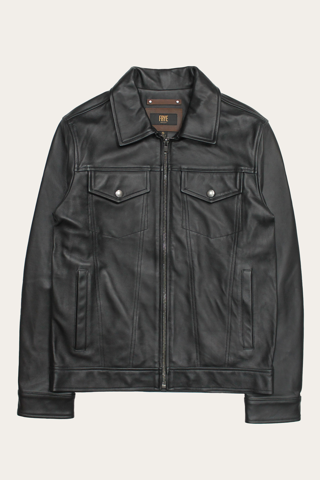 Men’s Black Durango Trucker Leather Jacket