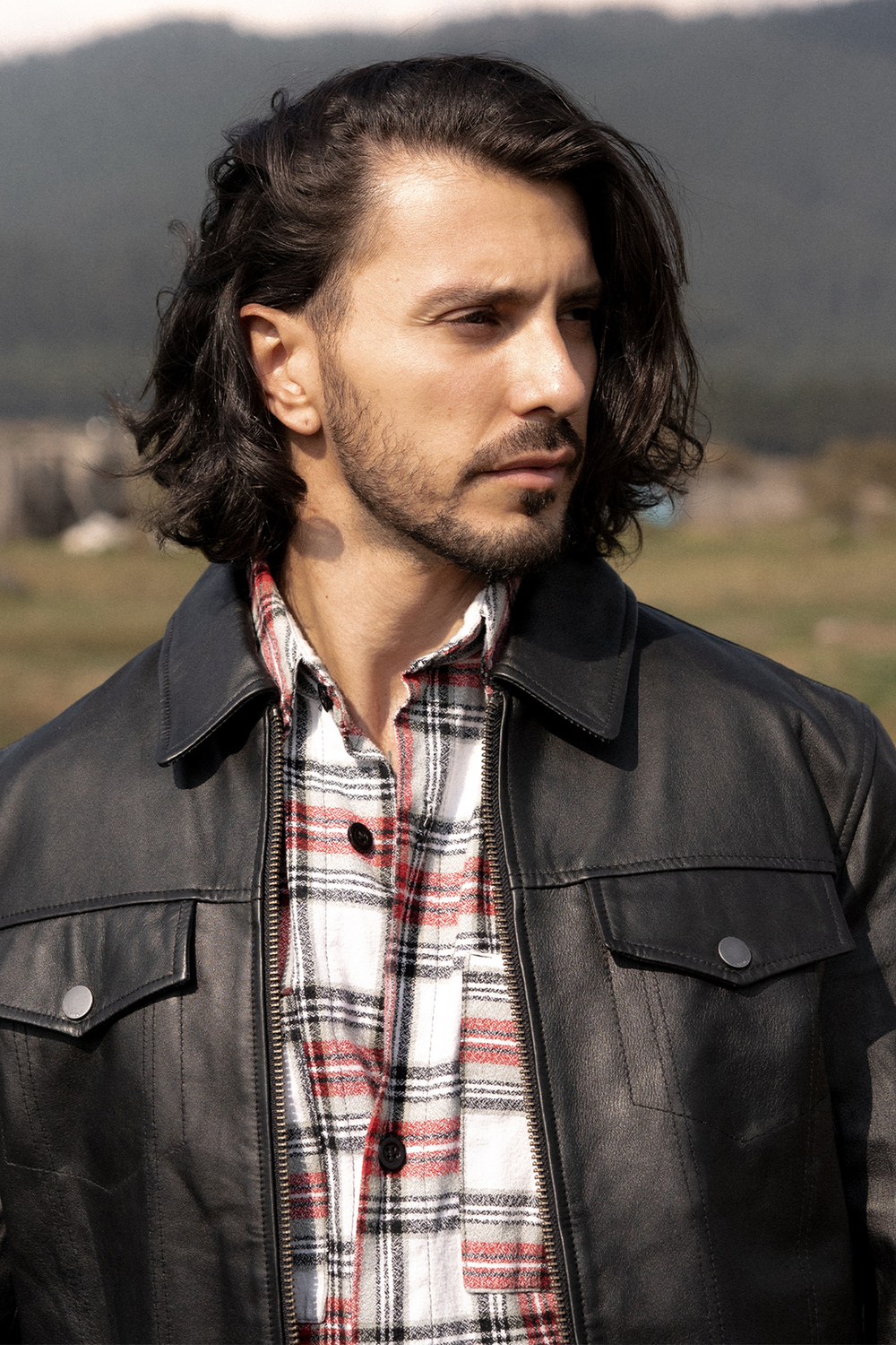 Men’s Black Durango Trucker Leather Jacket