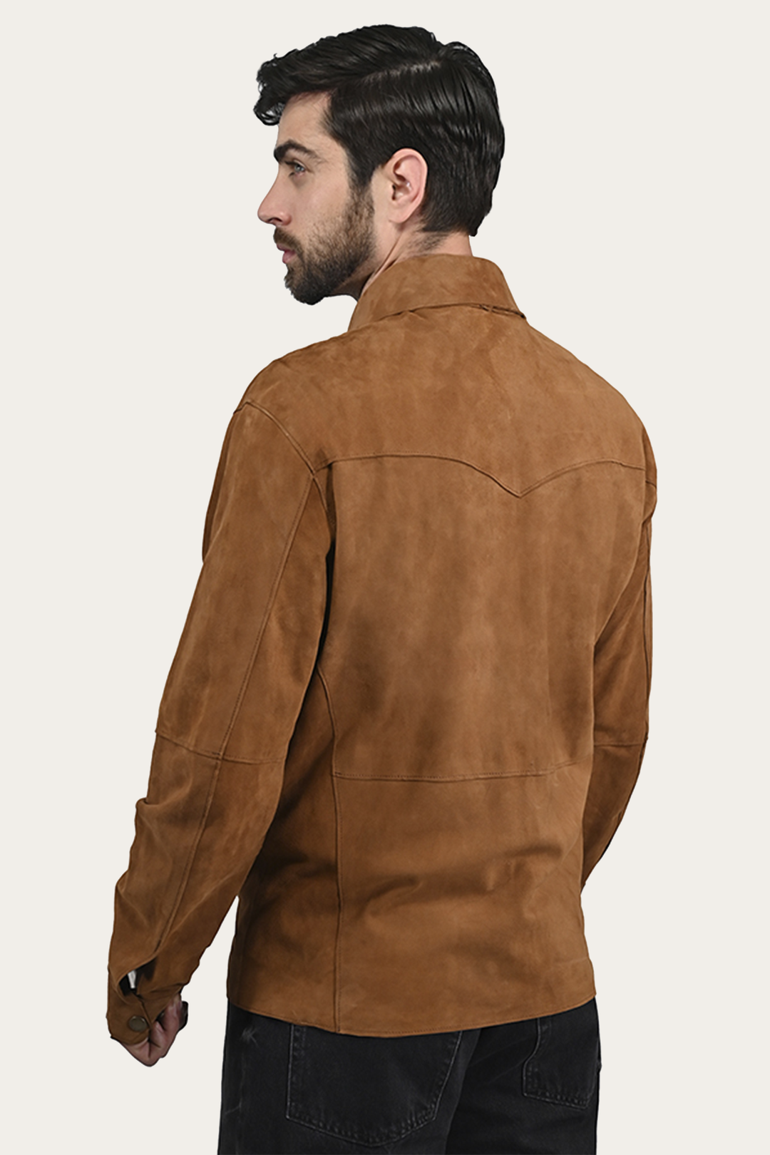 Men’s Middle Brown Judd Minimalist Suede Shacket