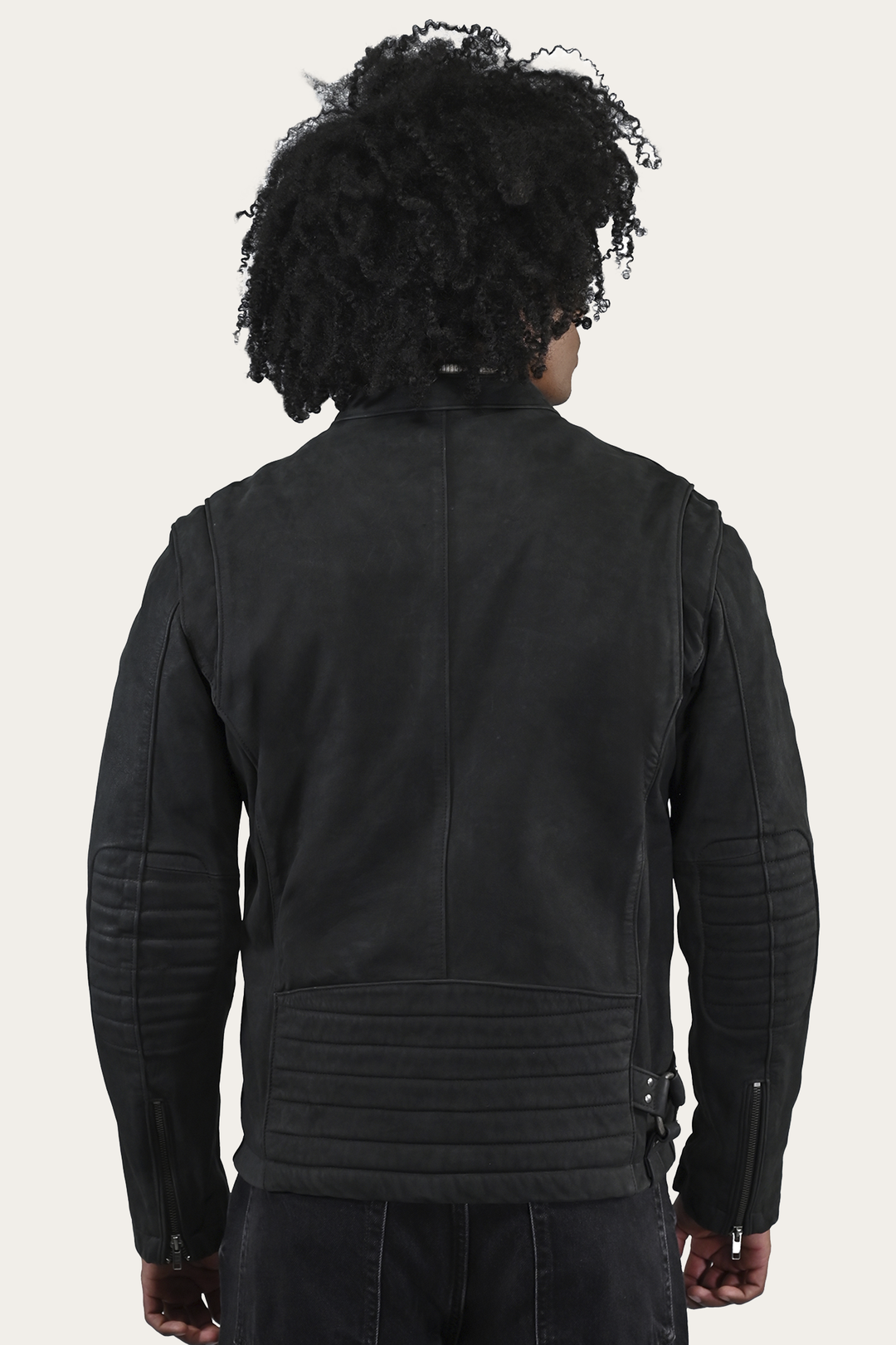 Men’s Black Cattleman Vintage Cafe Racer Leather Jacket