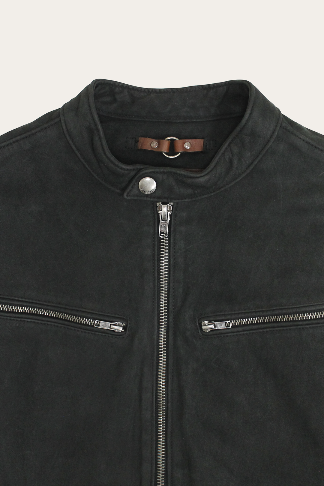 Men’s Black Cattleman Vintage Cafe Racer Leather Jacket