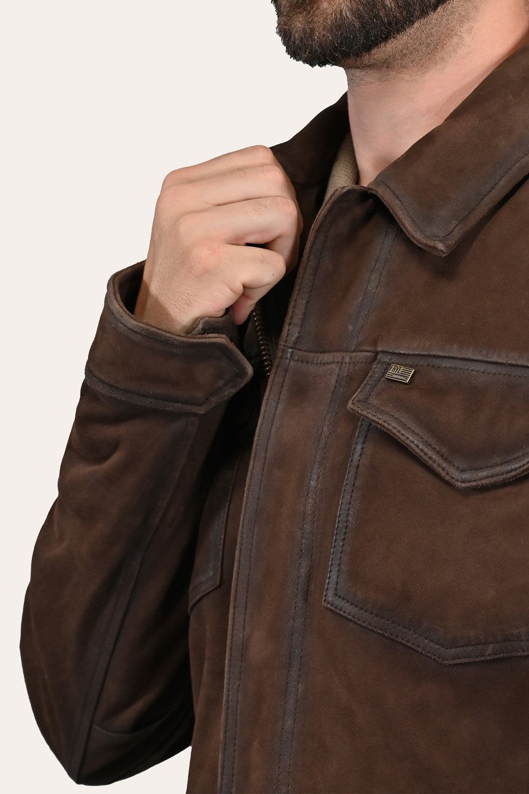 Men’s Dark Brown Brody Suede Shacket